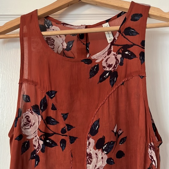 Gentle Fawn floral rust tank top - Picture 2 of 5